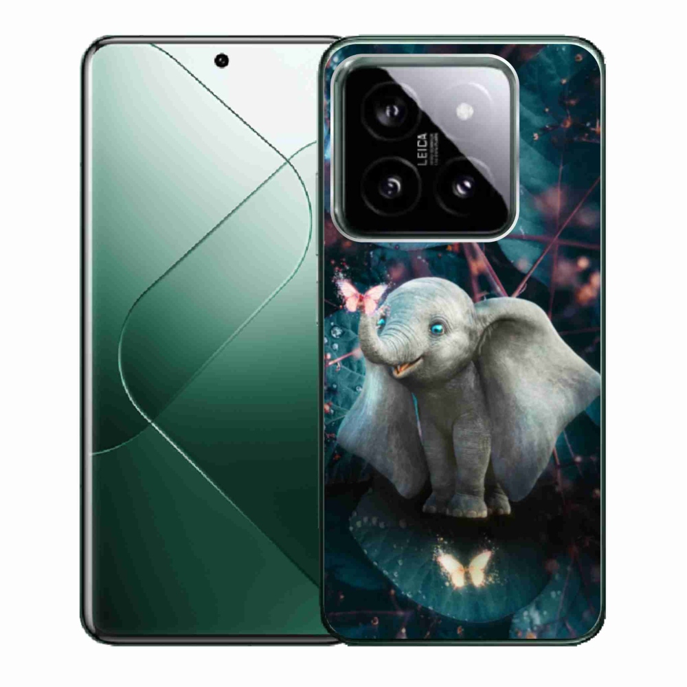 Gél borító mmCase a Xiaomi 14 - aranyos elefánthoz