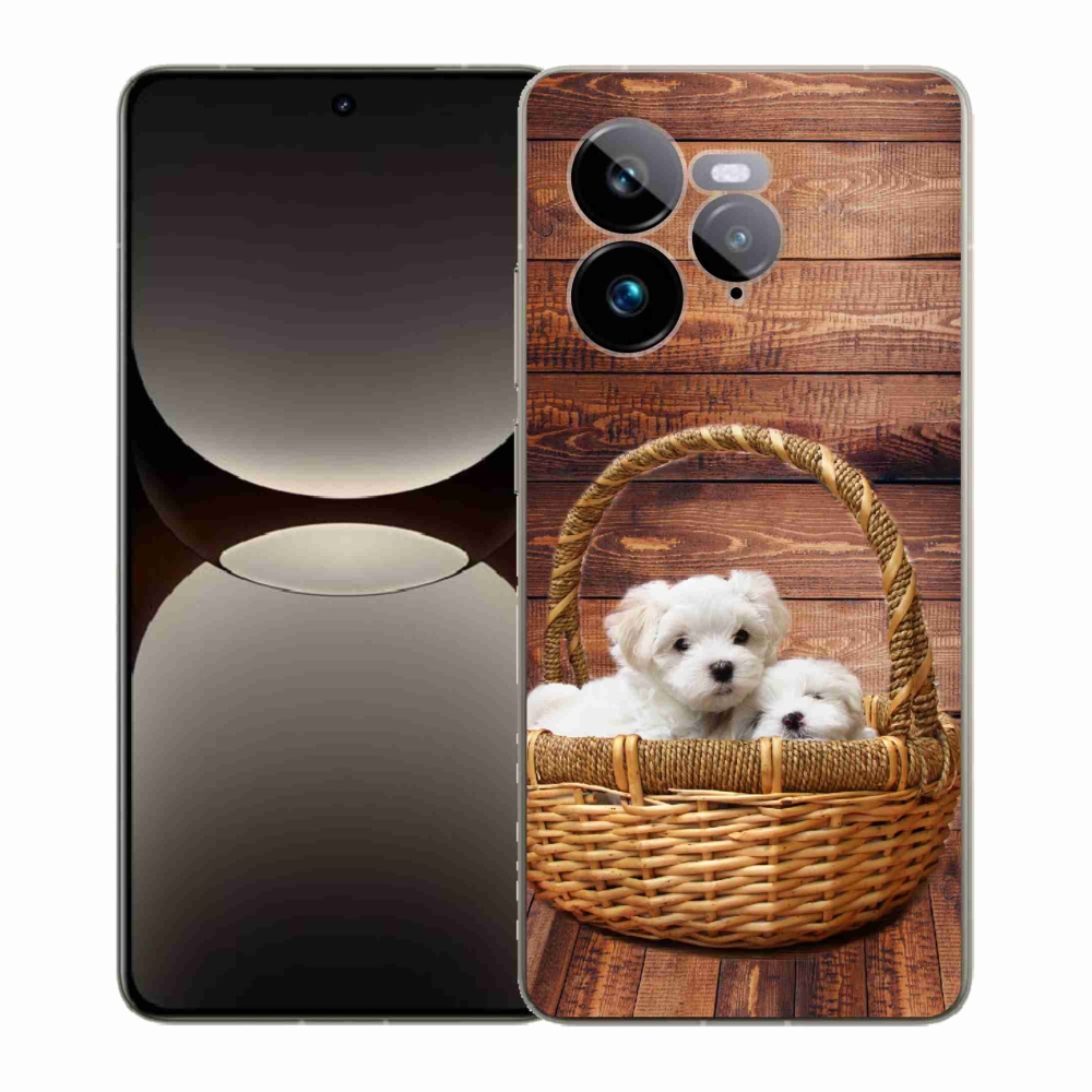 Gél borítás mmCase a Realme GT 7 Pro 5G számára - kölyökkutyák