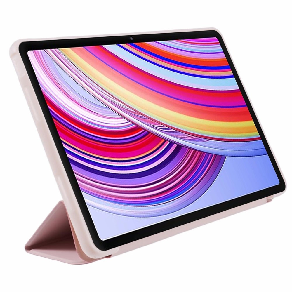 Összecsukható, intelligens záró tok Xiaomi Redmi Pad Pro 4G/5G tablethez - rózsaszín