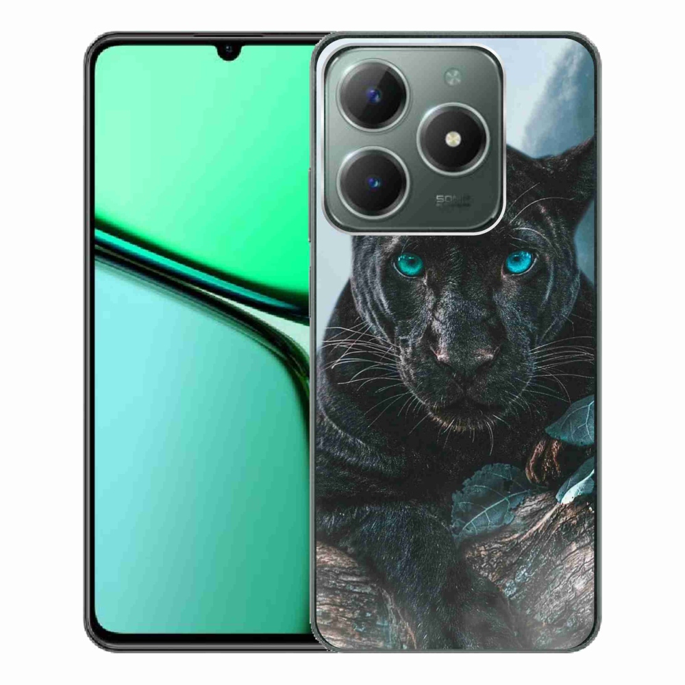 Gél borítás mmCase a Realme C61 készülékhez - fekete párduc