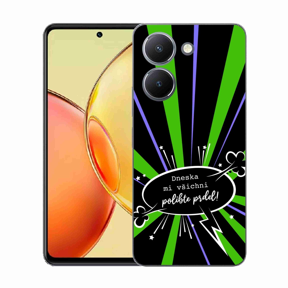 Gél borító mmCase a Vivo Y36-hoz - vicces szöveg 15 fekete háttérrel