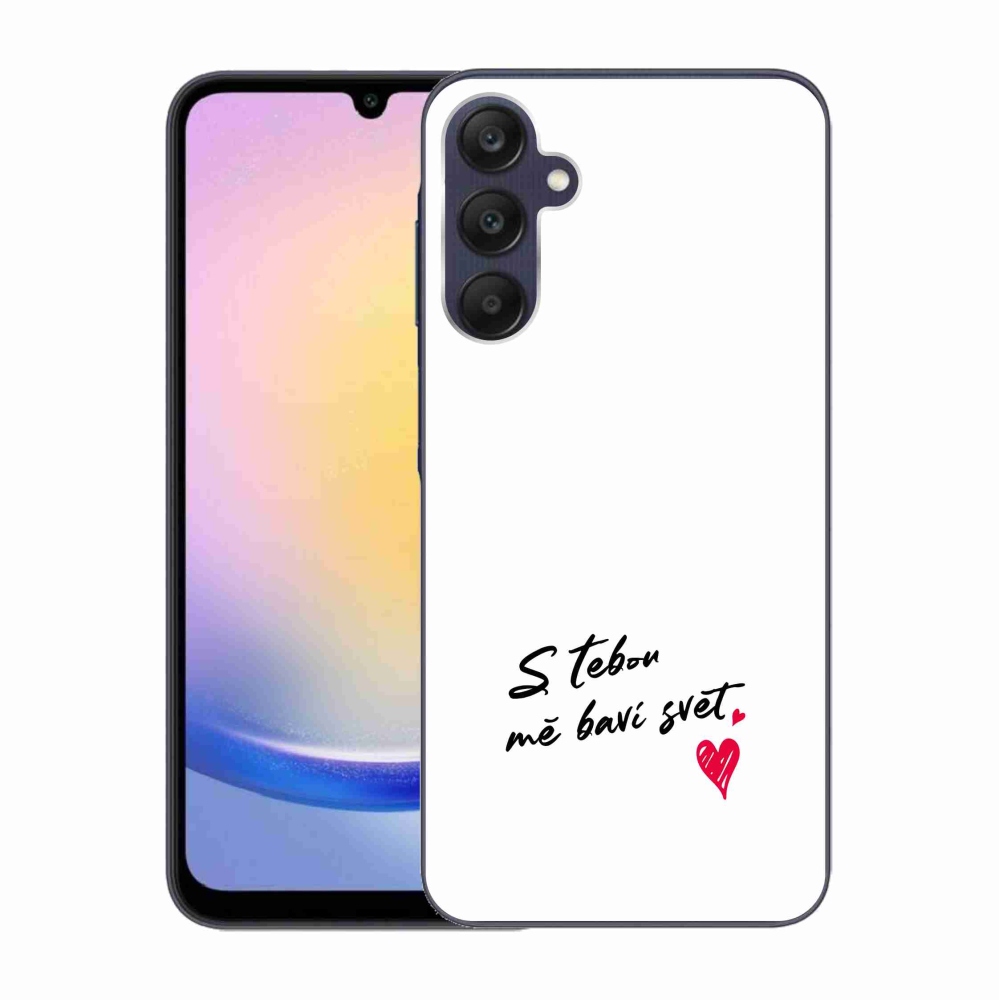 Gél borító mmCase Samsung Galaxy A25 5G - szerelmes szöveg 1 fehér háttér