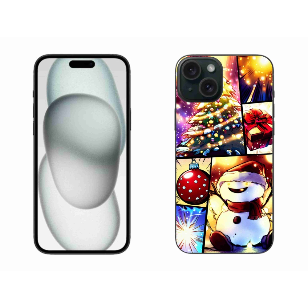 Gél borítás mmCase iPhone 15 Plus készülékhez - karácsonyi motívumok 1