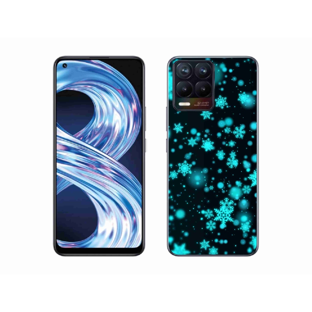 Gél borítás mmCase a Realme 8 4G készülékhez - hópelyhek 1