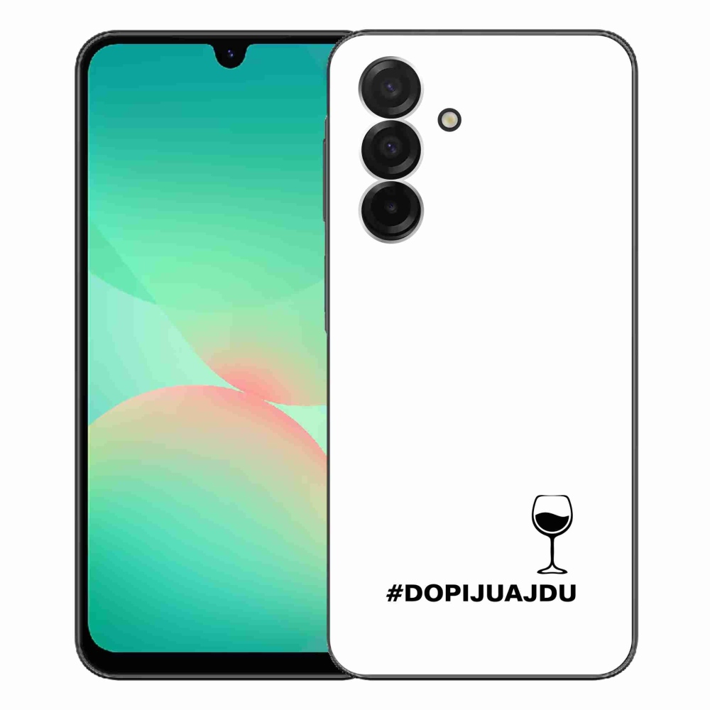 Gél borítás mmCase Samsung Galaxy A26 5G - bor motívum fehér háttérrel