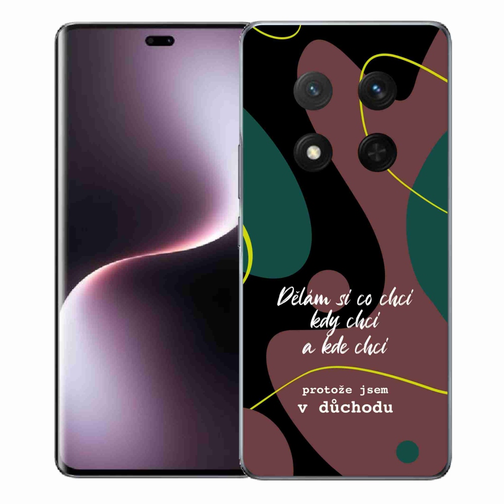 Gél borító mmCase a Honor Magic 7 Lite 5G készülékhez - vicces szöveg 10 fekete háttér