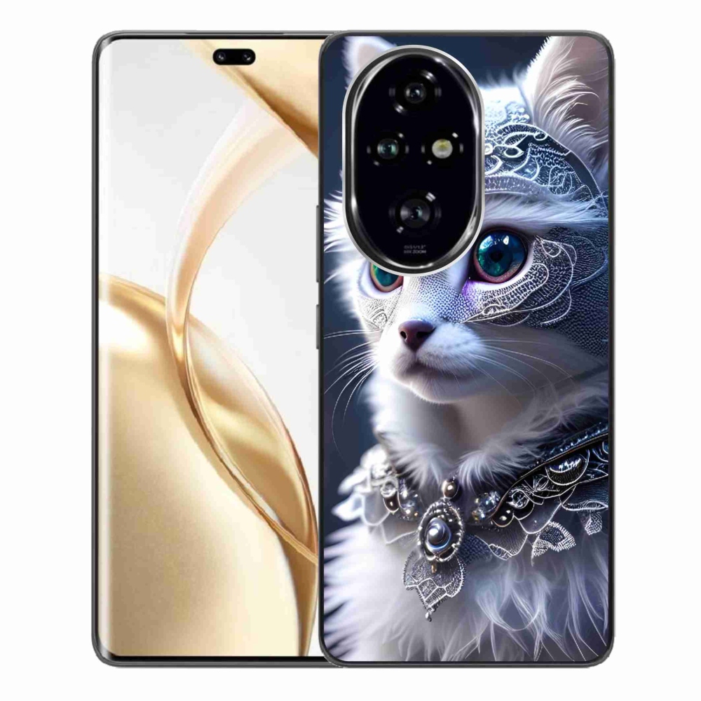 Zselés borítás mmCase a Honor 200 Pro 5G készülékhez - fehér macska