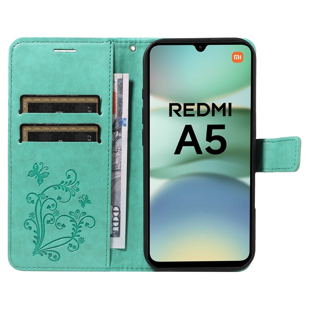 Nagy pillangó könyv tok Xiaomi Redmi A5 (171.7x77.8x8.3mm) - teáskék