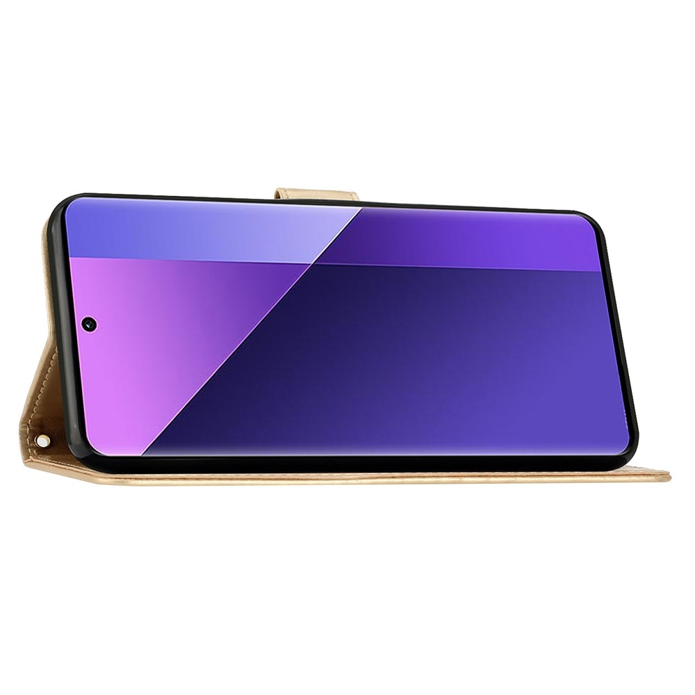 Virágok könyv tok Samsung Galaxy S25 Ultra készülékhez - arany színben