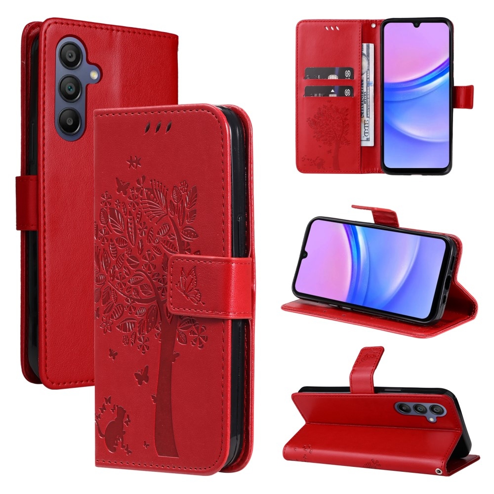 Fák könyve tok Samsung Galaxy A16 4G/5G/A26 5G - piros
