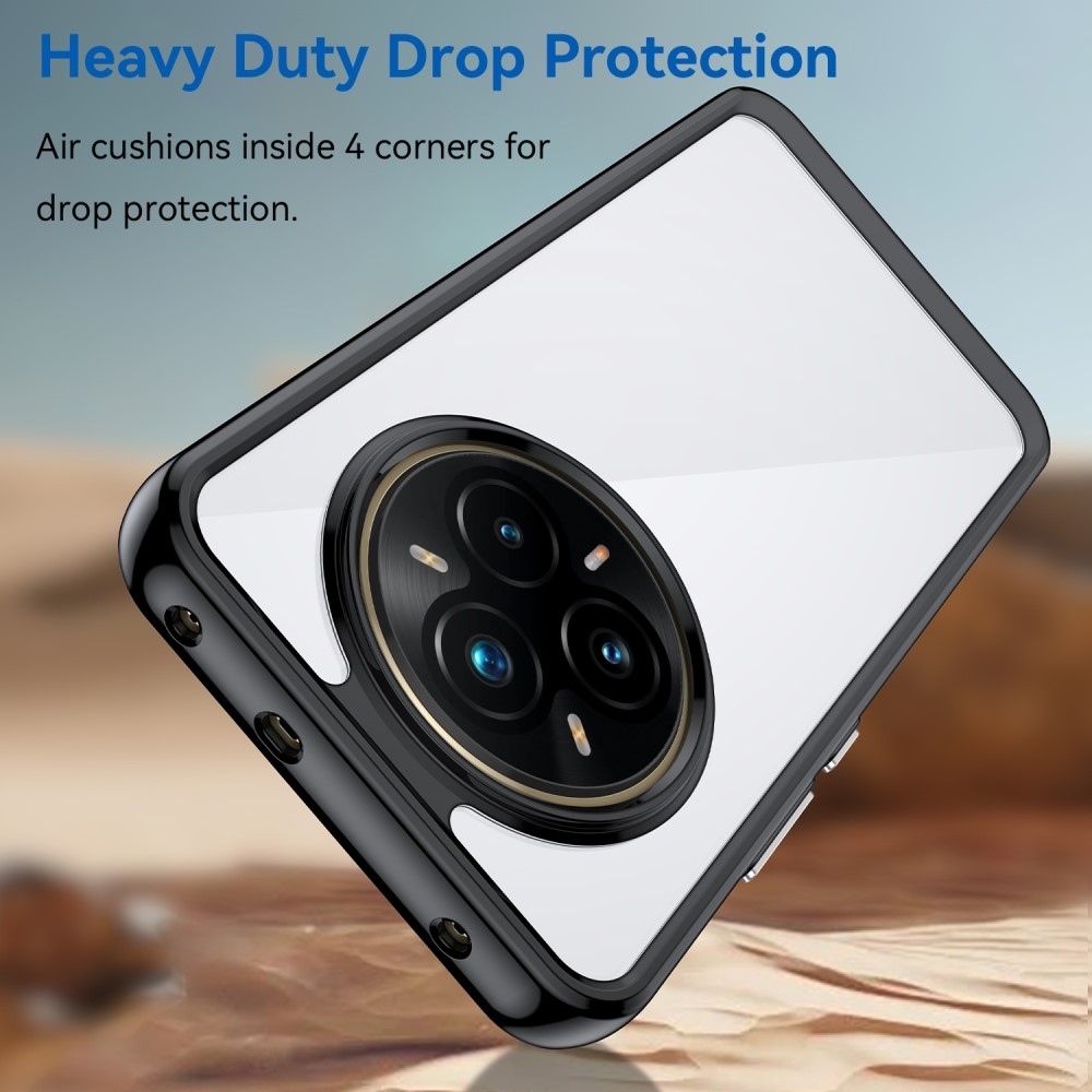 Gél tok fix hátlappal a Realme 14 Pro+ 5G készülékhez - fekete