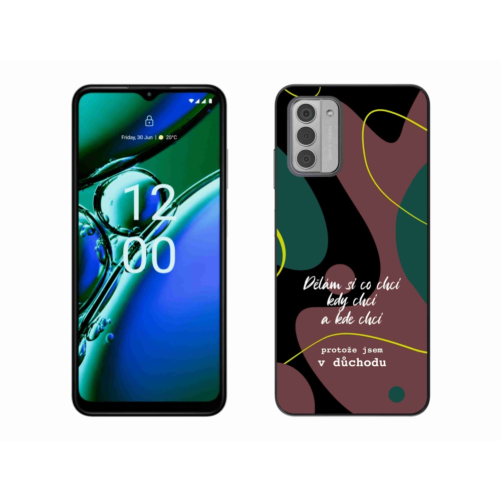 Zselés borító mmCase a Nokia G42 készülékhez - vicces szöveg 10 fekete háttér