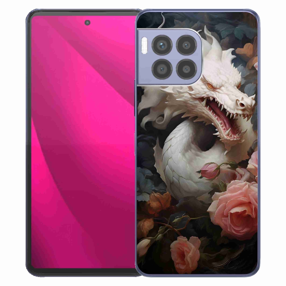 Zselés borítás mmCase a T-Mobile T Phone 2 Pro készülékhez - fehér sárkány