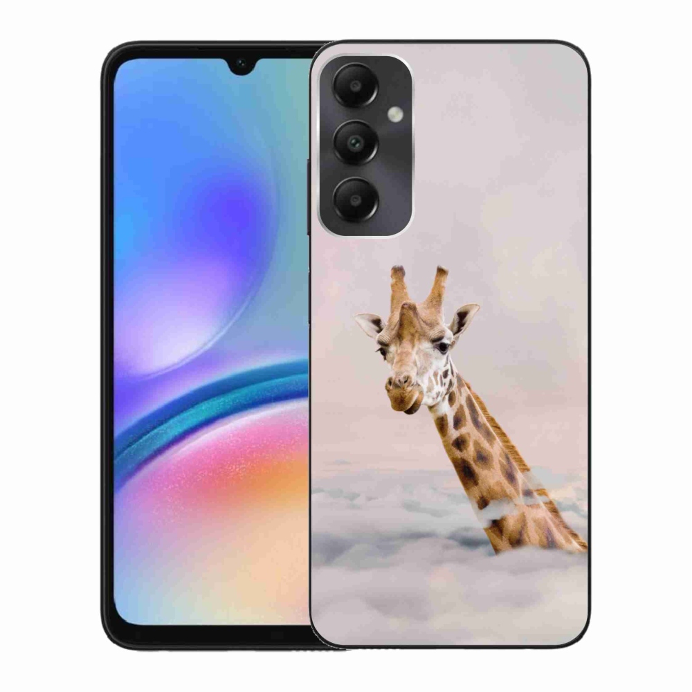 Zselés borítás mmCase Samsung Galaxy A05s készülékhez - zsiráf a felhőkben