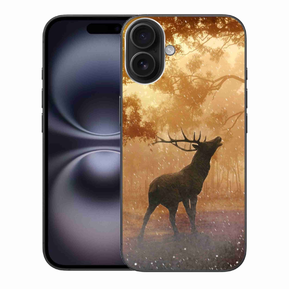 Zselés borítás mmCase iPhone 16 Plus készülékhez - szarvas a vadászaton