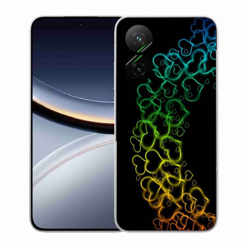 Gél borító mmCase a Xiaomi Poco F7 5G számára - színes szívek