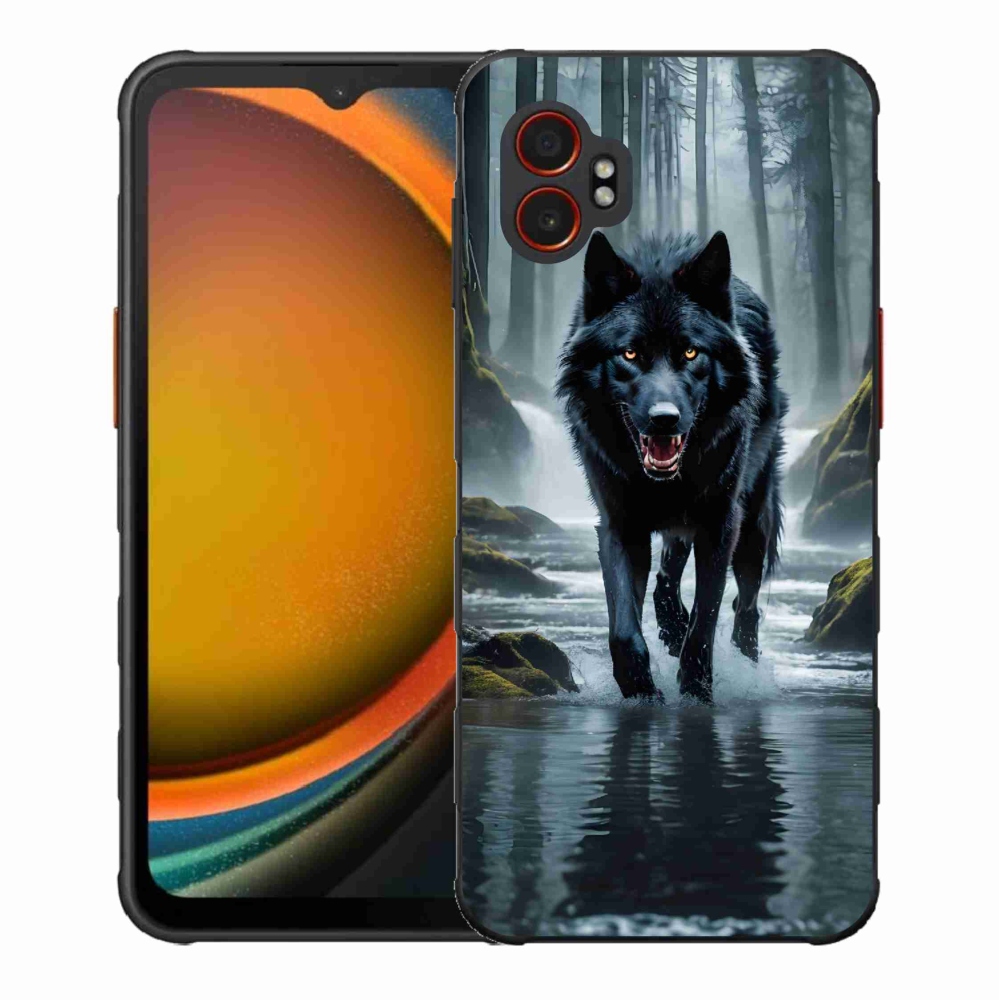 Zselés borítás mmCase Samsung Galaxy Xcover 7 Pro - fekete farkas