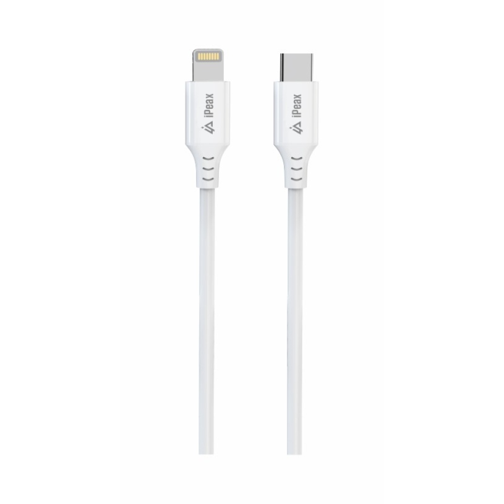iPEAX TPU kábel USB-C / villám 1 m, USB 2.0 - fehér