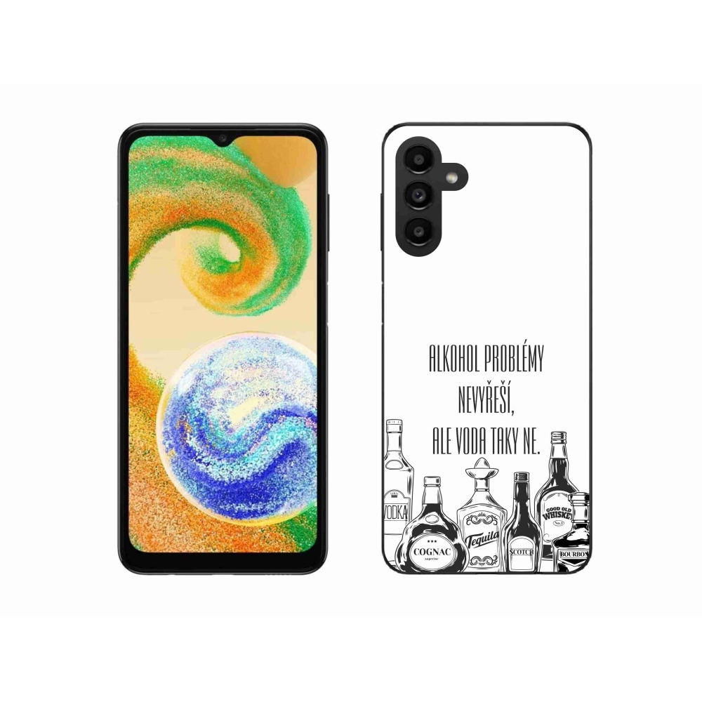 Gél borító mmCase Samsung Galaxy A04s (164.7x76.7x9.1mm) - vicces szöveg fehér háttérrel