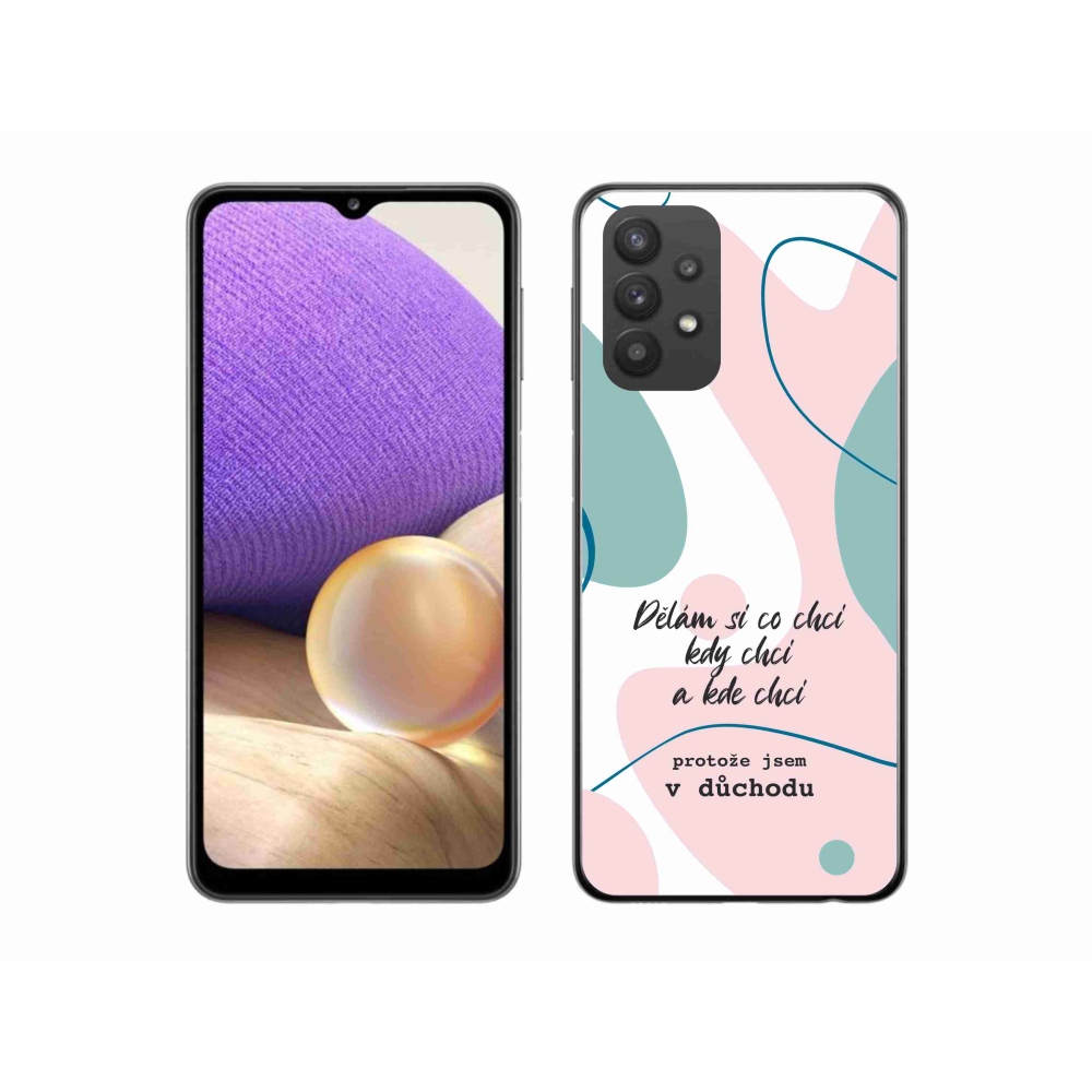 Gél borító mmCase Samsung Galaxy A32 5G - vicces szöveg 10 fehér háttér