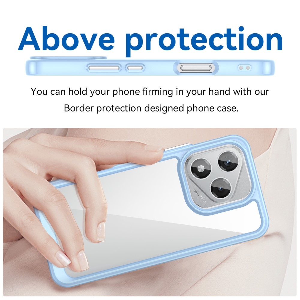 Gél tok fix hátlappal Honor 400 Lite-hoz - kék