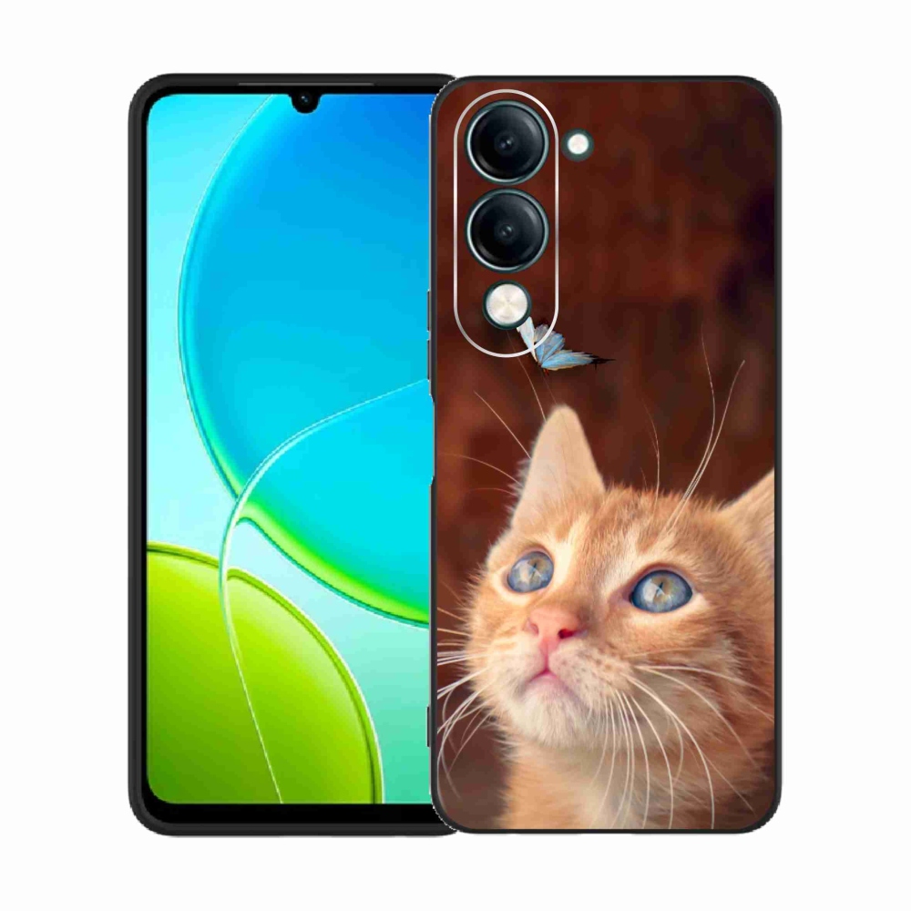 Gél borító mmCase a Vivo Y29s 5G-hez - pillangó és cica