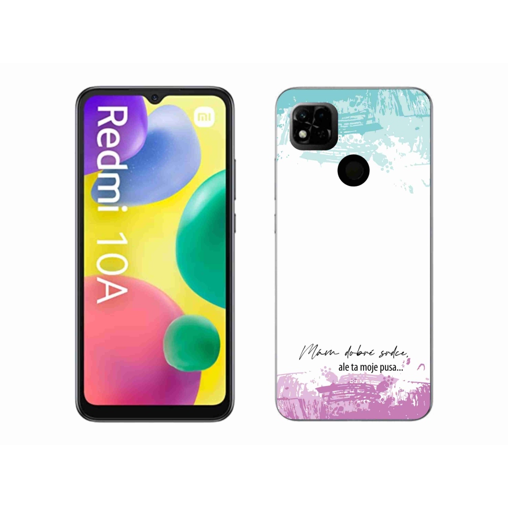 Gél borító mmCase a Xiaomi Redmi 10A számára - vicces szöveg 3 fehér háttérrel