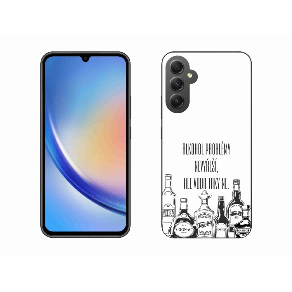 Gél borító mmCase Samsung Galaxy A34 5G - vicces szöveg fehér háttérrel