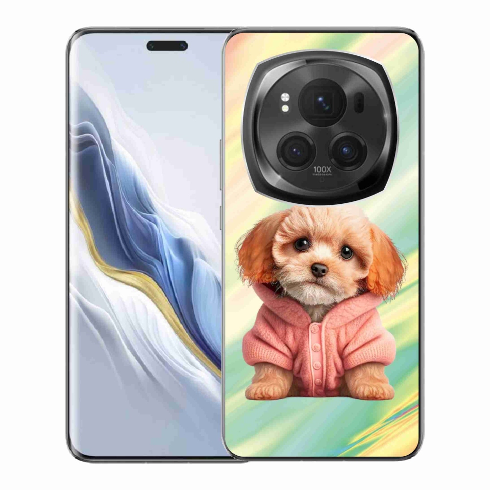 Zselés borítás mmCase a Honor Magic 6 Pro 5G készülékhez - pulóveres kölyökkutyákhoz