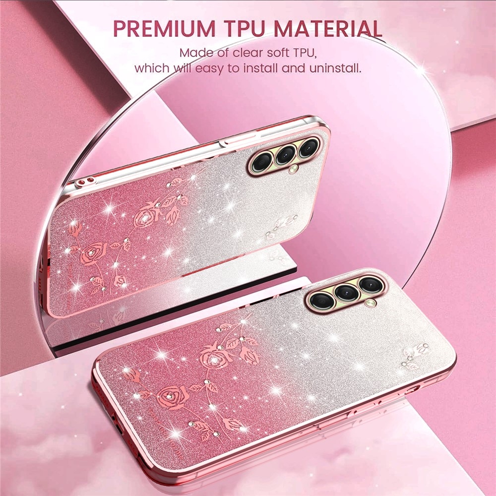 KADEM csillogó zselés tok Samsung Galaxy A17 4G/5G - rózsaarany