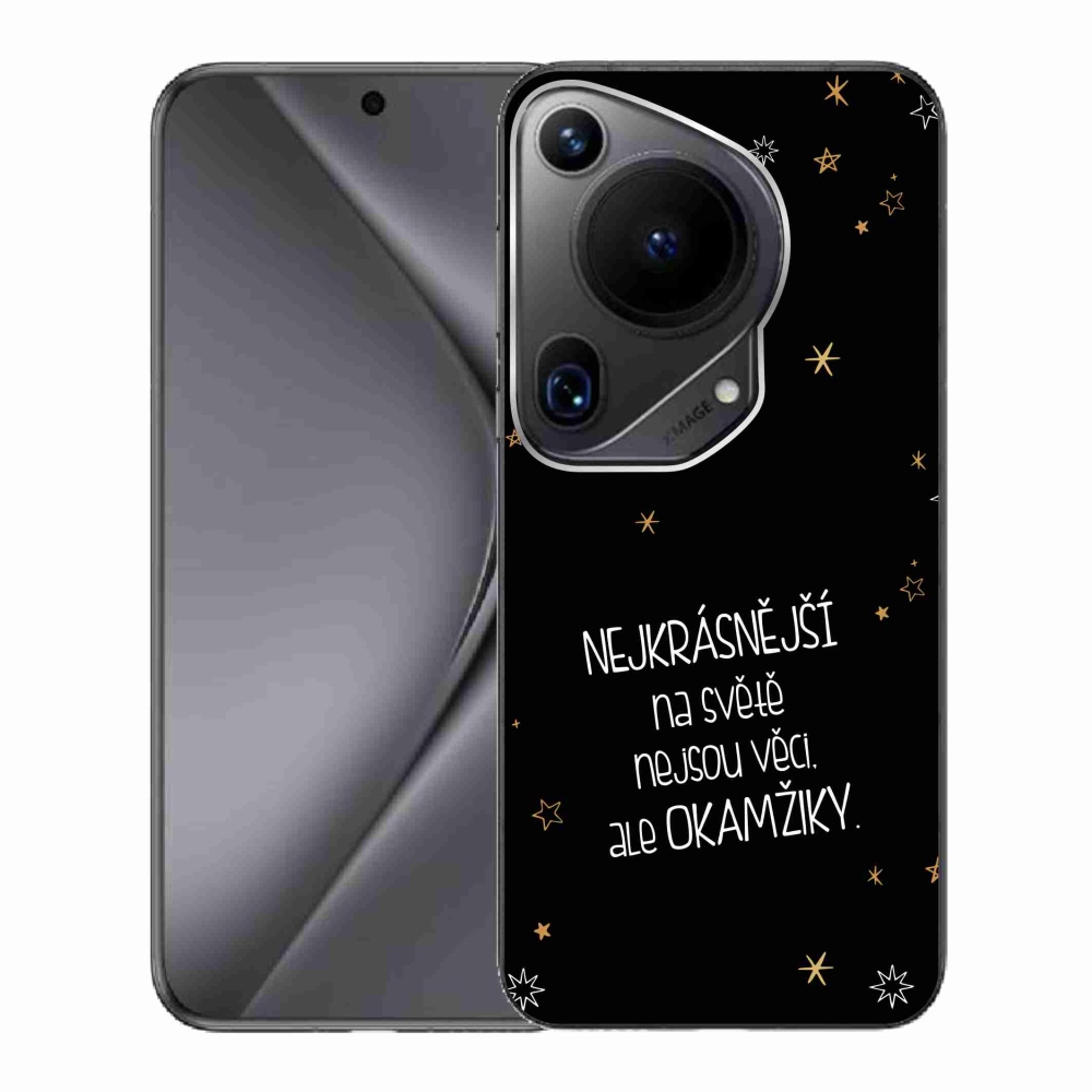 Gél borító mmCase a Huawei Pura 70 Ultra - idézet 4 fekete háttérrel