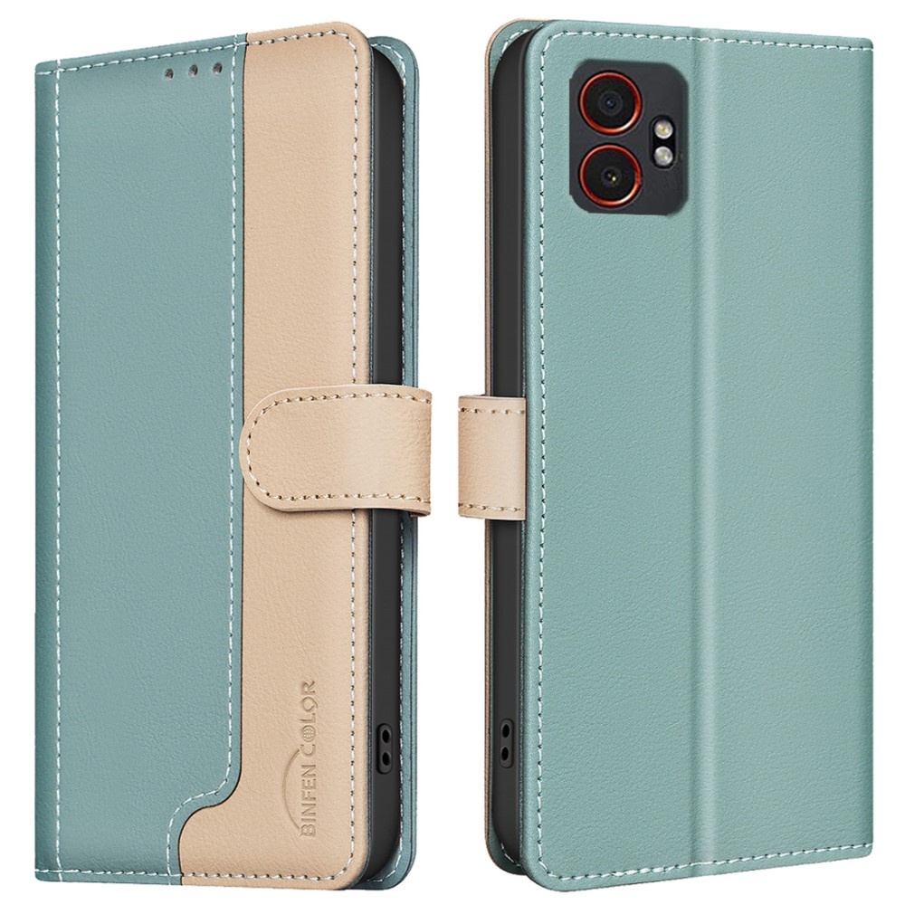 BNF DUO könyvtáska Samsung Galaxy Xcover 7 Pro készülékhez - zöld