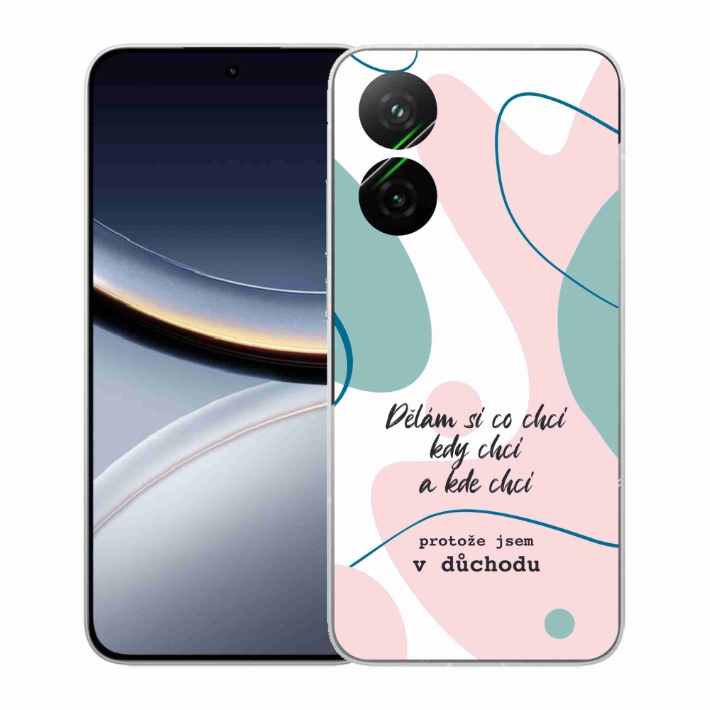 Gél borító mmCase a Xiaomi Poco F7 5G-hez - vicces szöveg 10 fehér háttér