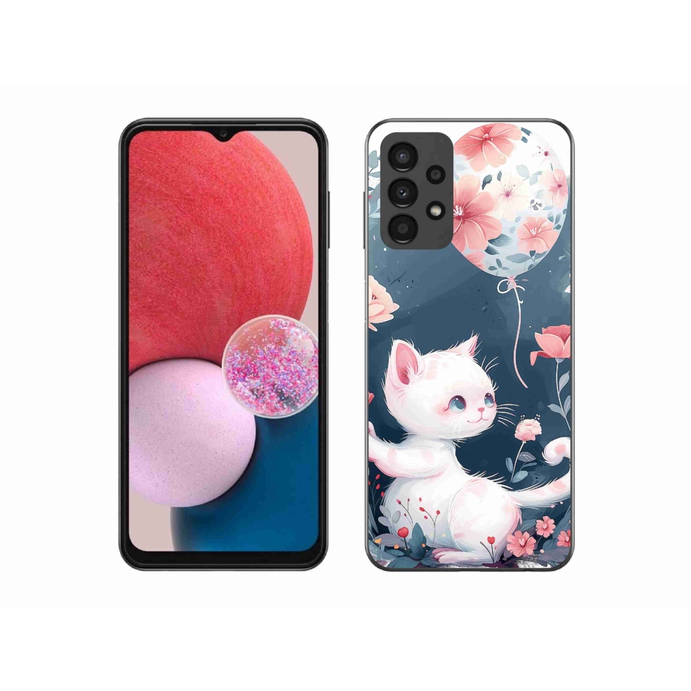 Gél borítás mmCase Samsung Galaxy A13 4G - cica lufival