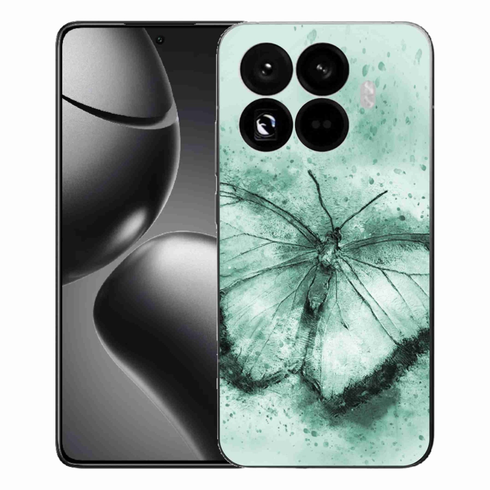 Gél borítás mmCase a Xiaomi 15T Pro számára - zöld pillangó