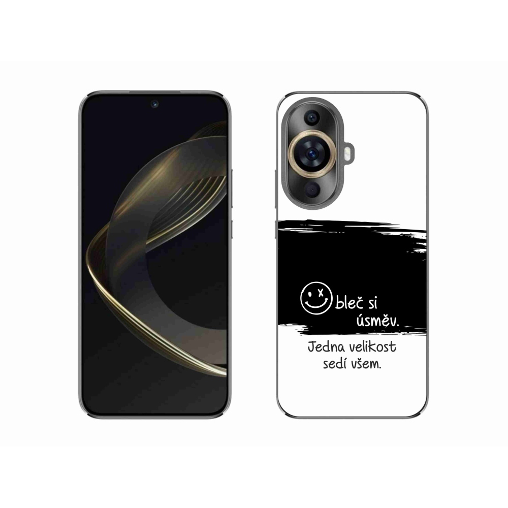 Gél borító mmCase a Huawei Nova 11-hez - vicces szöveg 8 fekete és fehér háttérrel