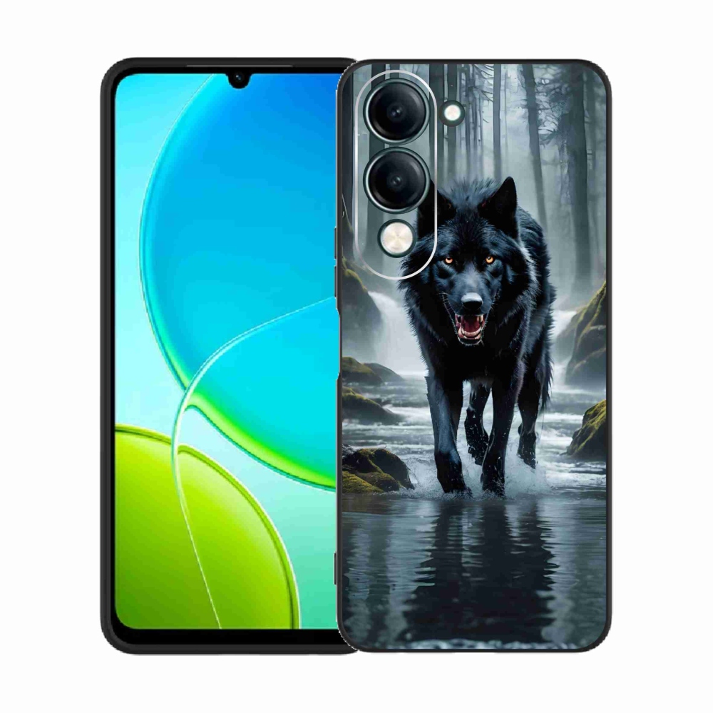 Gél borítás mmCase a Vivo Y29s 5G-hez - fekete farkas