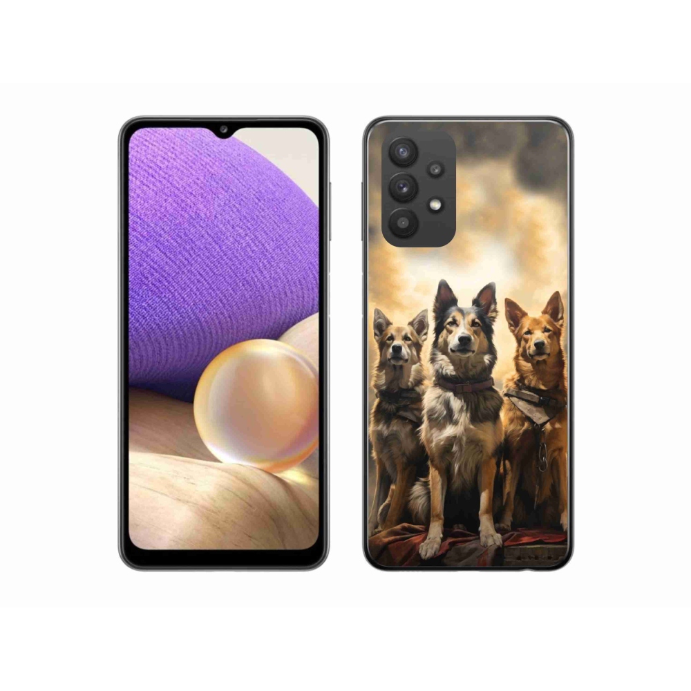 Zselés borítás mmCase Samsung Galaxy A32 5G - három kutya