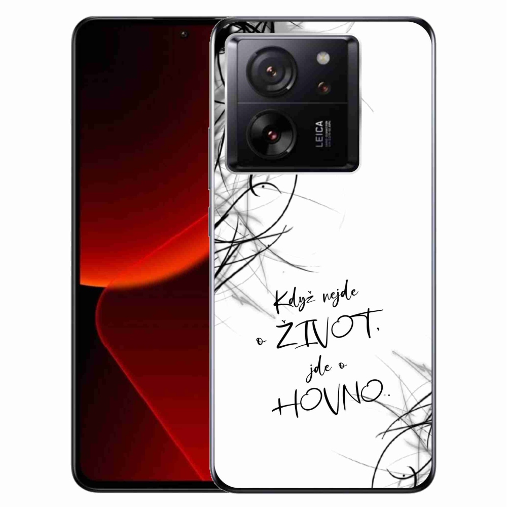 Gél borító mmCase a Xiaomi 13T/13T Pro készülékhez - vicces szöveg 16 fehér háttérrel