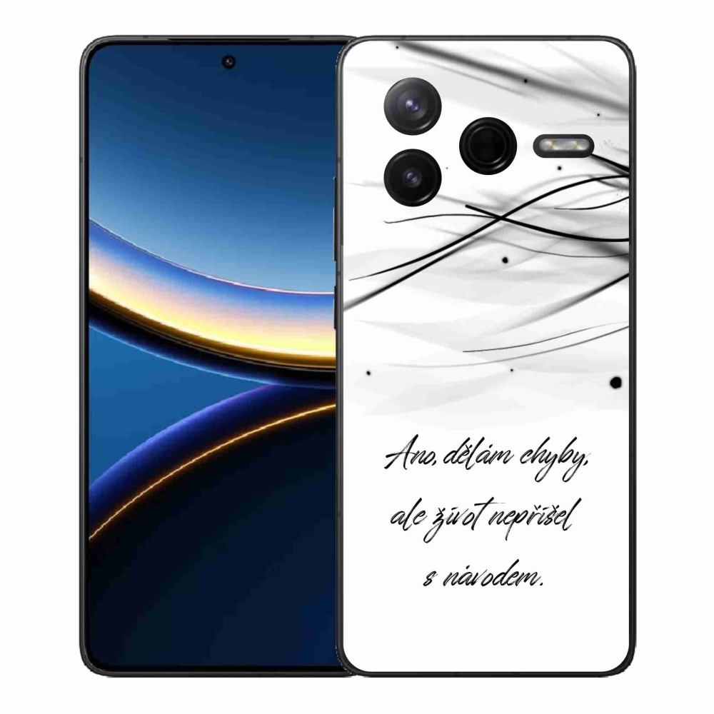 Gél borítás mmCase a Xiaomi Poco F7 Pro számára - idézem fehér háttér