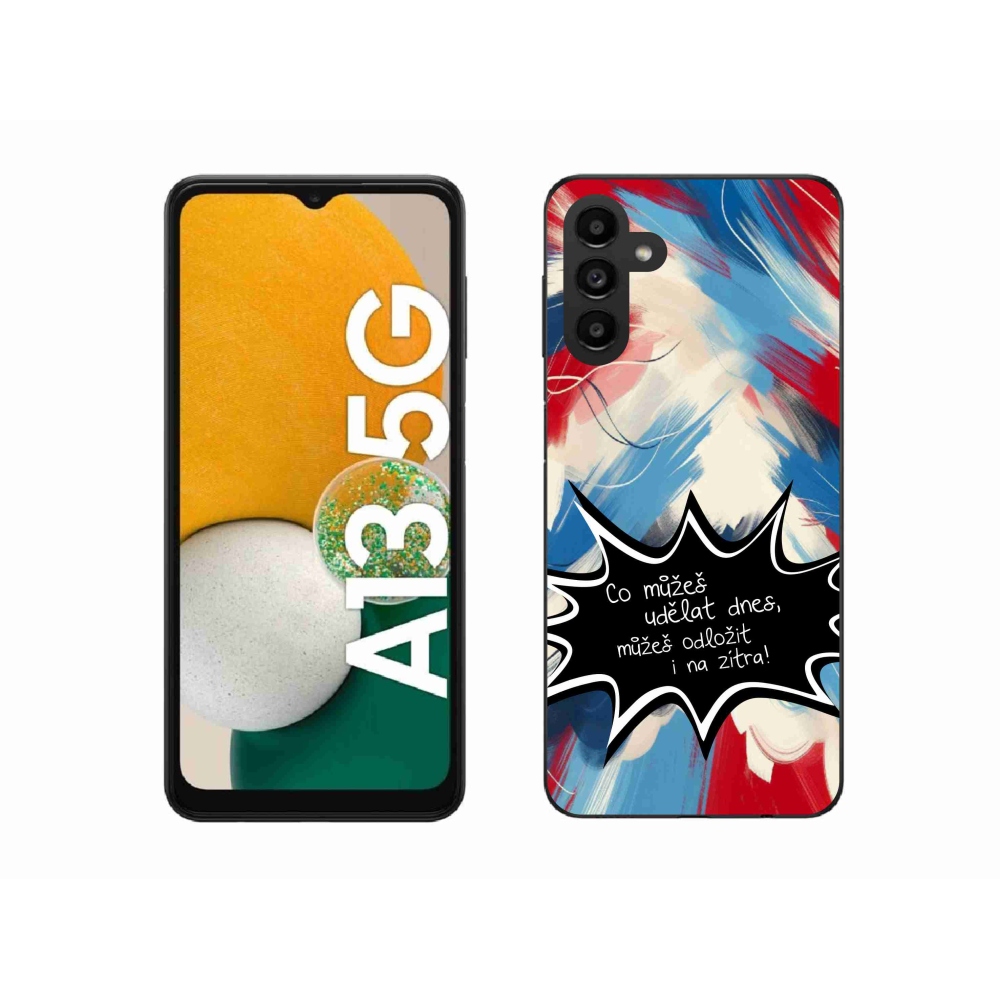 Gél borító mmCase Samsung Galaxy A13 5G - vicces szöveg 9 fekete háttér