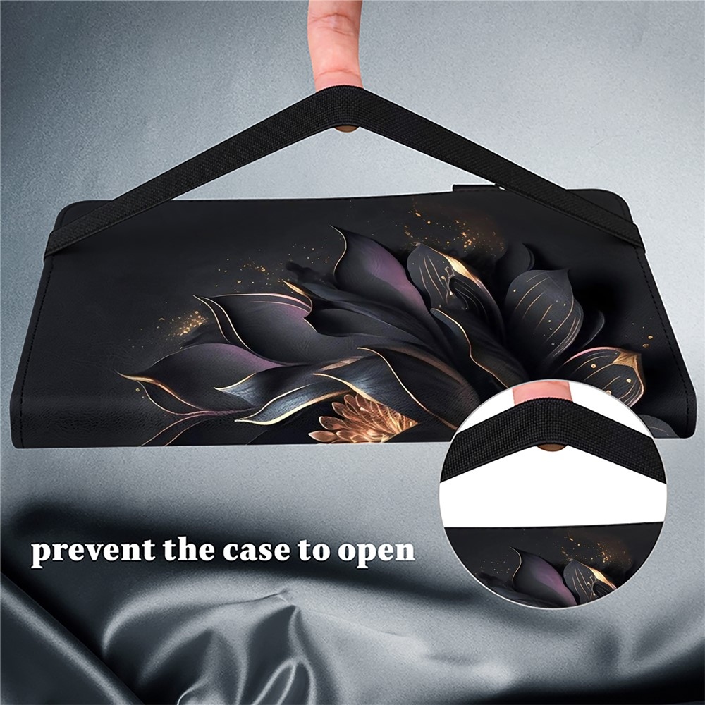 Patts záró tablet tok Xiaomi Redmi Pad SE 8.7 - fekete virág