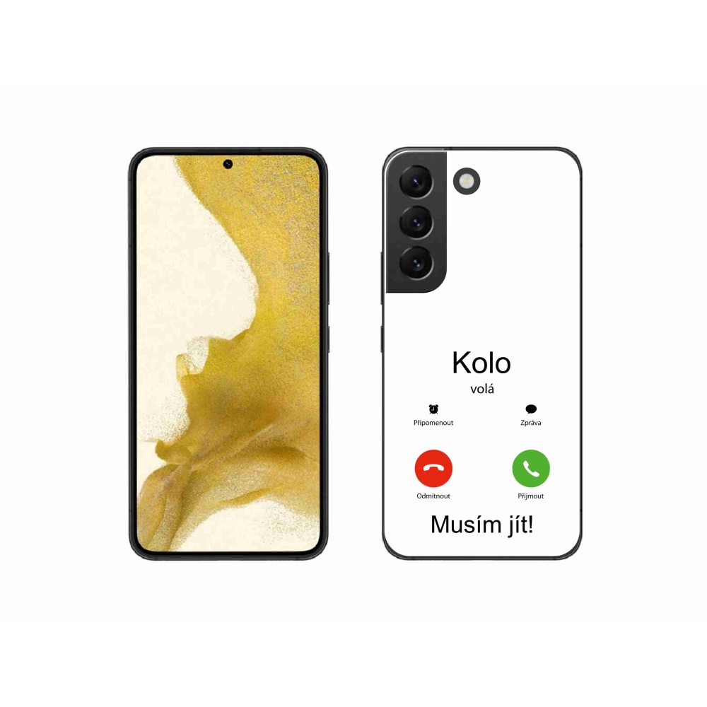 Gél borító mmCase Samsung Galaxy S22 5G - a kerék hívja fehér háttérrel