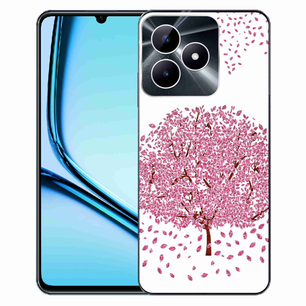 Zselés borító mmCase a Realme Note 50 készülékhez - rajzfilmfa levelekkel