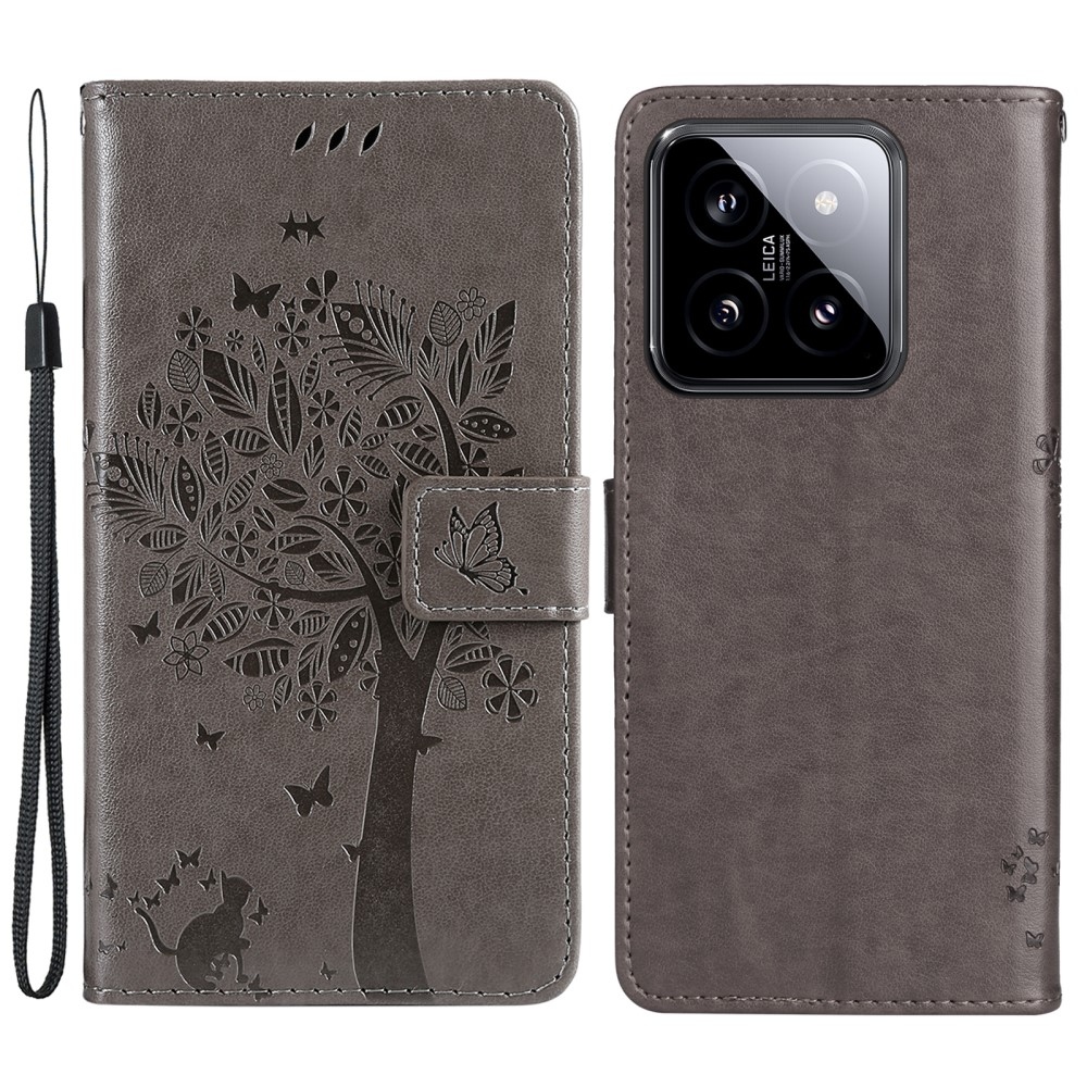 Fák könyve tok Xiaomi 14 - szürke