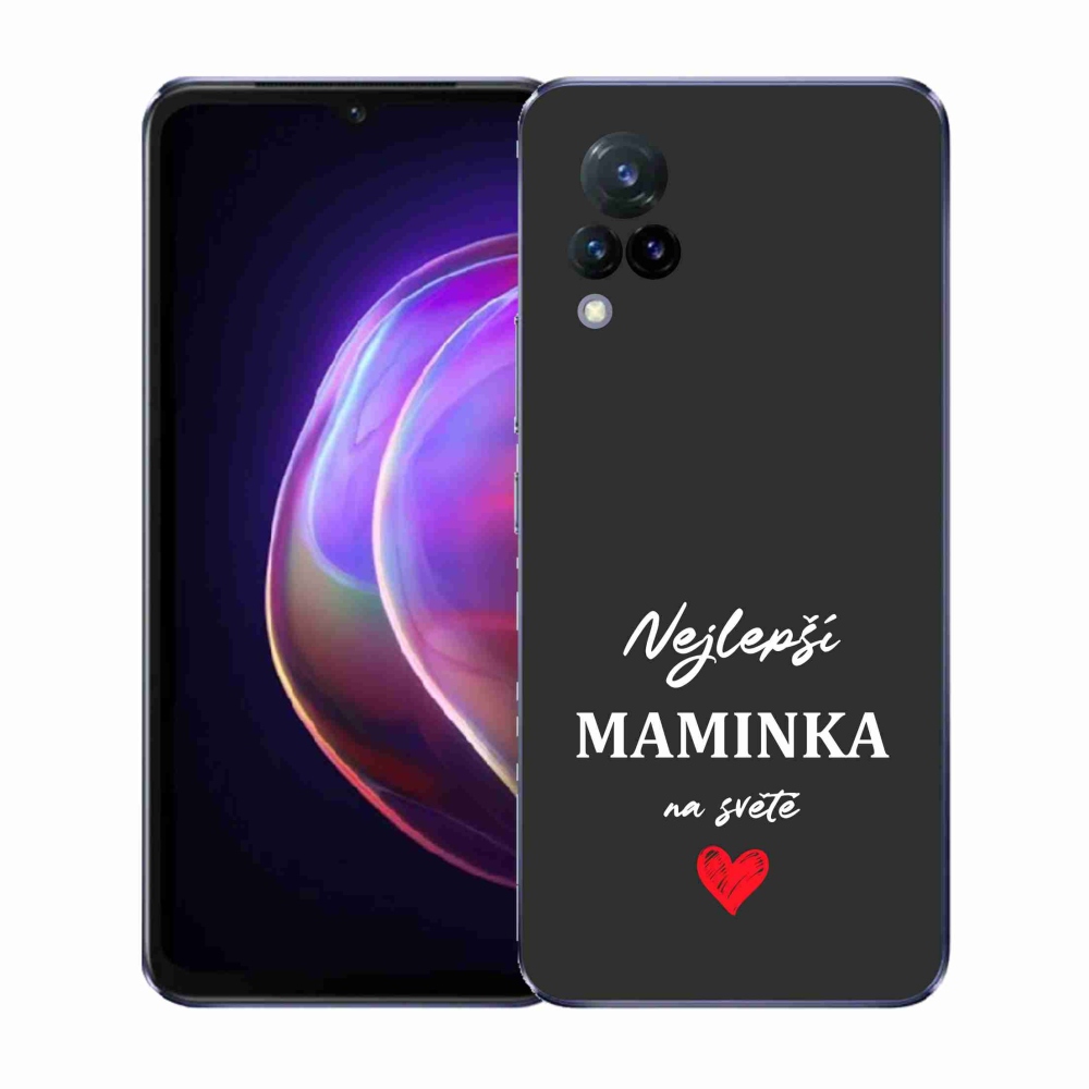 Gél borító mmCase a Vivo V21 4G/5G - legjobb anya 1 fekete háttérrel