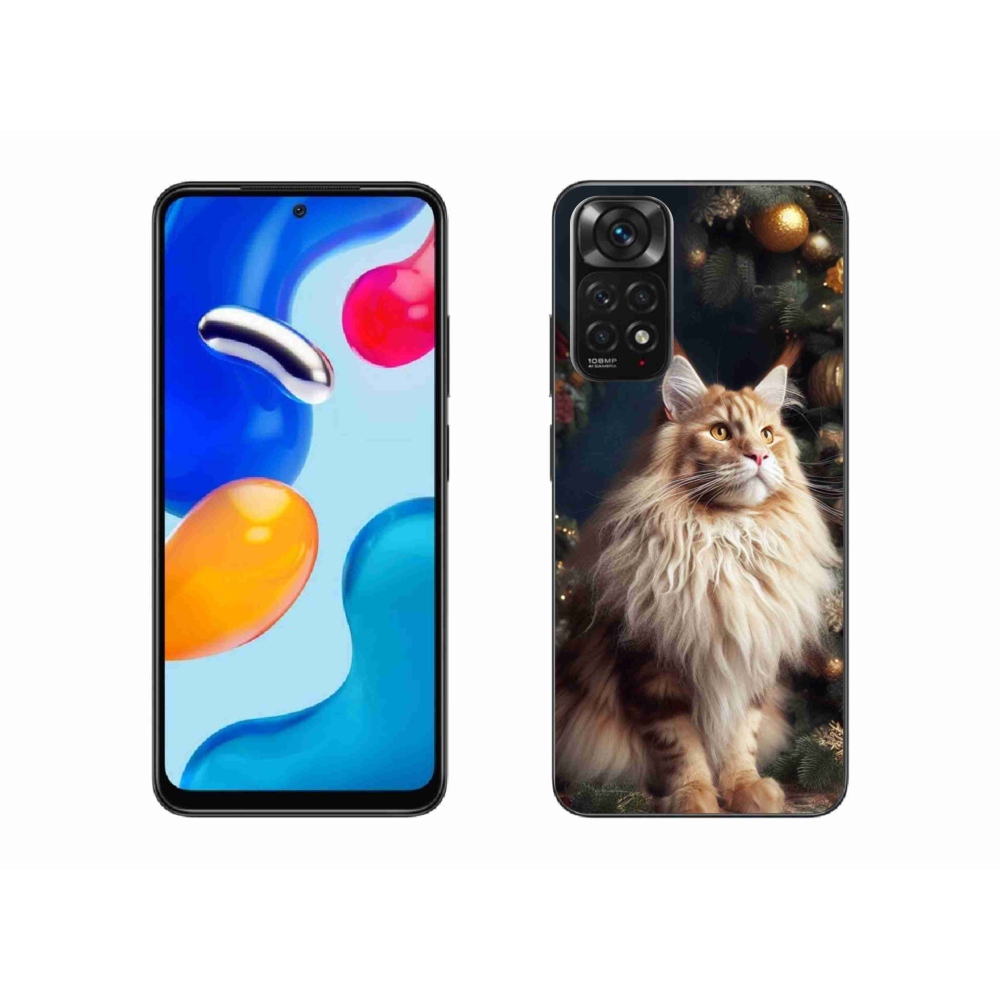 Gél borítás mmCase a Xiaomi Redmi Note 11 4G-hez - macska a fánál