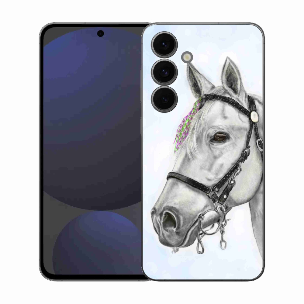 Gél védőhuzat mmCase Samsung Galaxy S25 FE - fehér ló 1