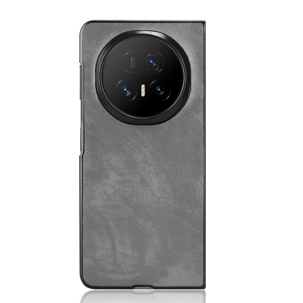 Vintages műanyag tok műbőrrel Honor Magic V5 készülékhez - szürke