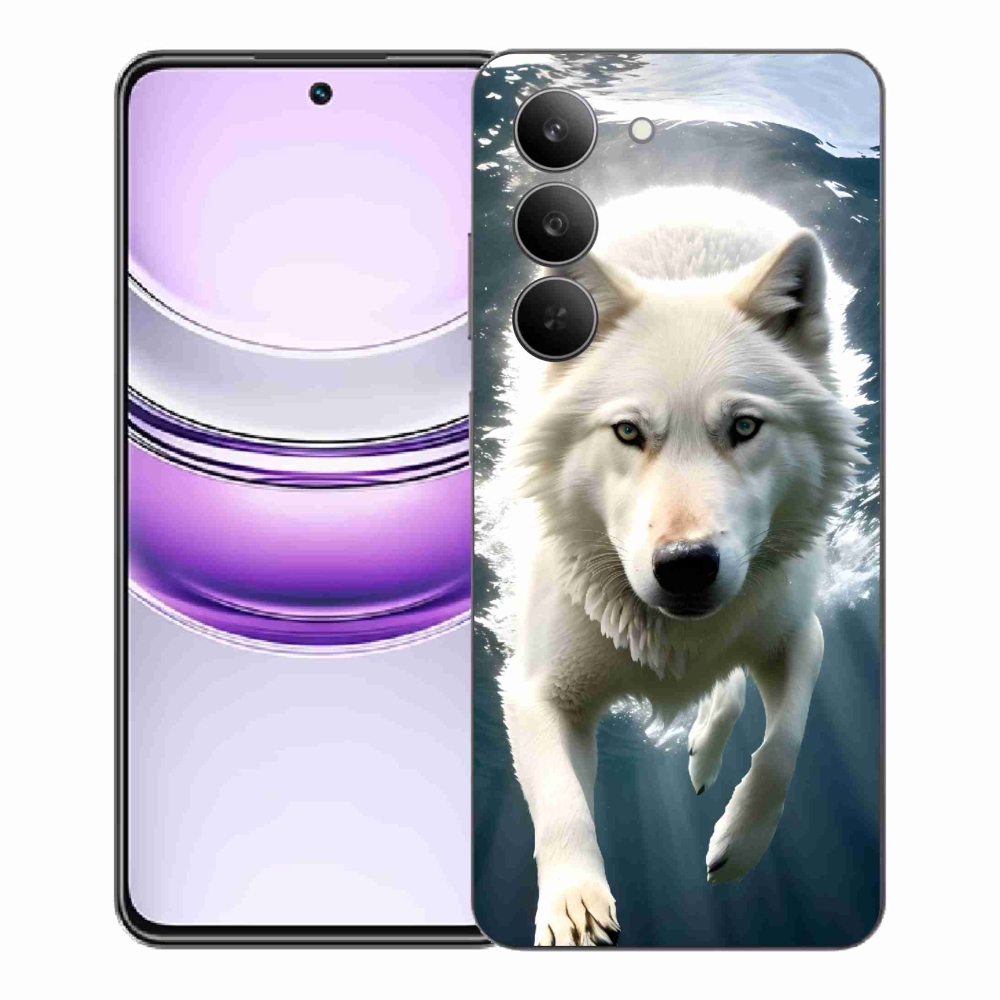 Gél borítás mmCase a Realme 14x 5G készülékhez - fehér farkas